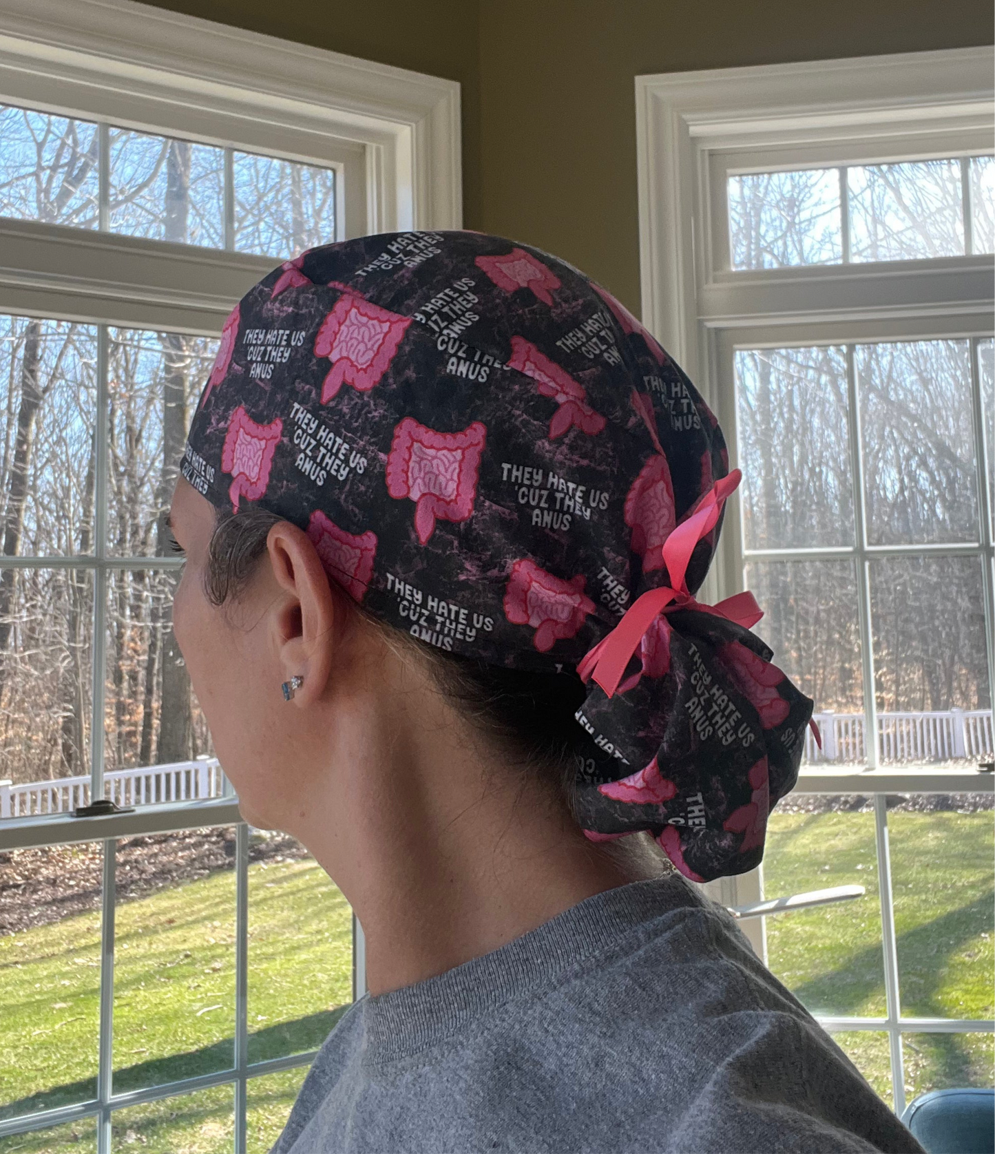 They hate us cuz they anus colorectal surgery ponytail scrub cap womens