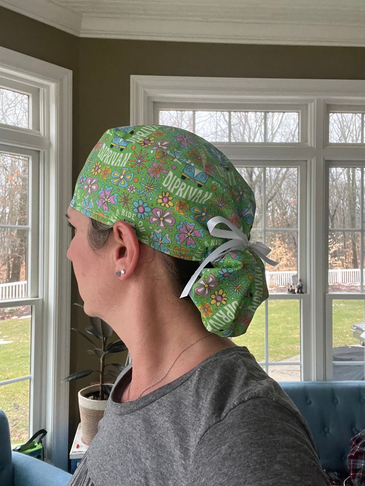 Ride on the diprivan propofol pony tail ponytail scrub cap womens