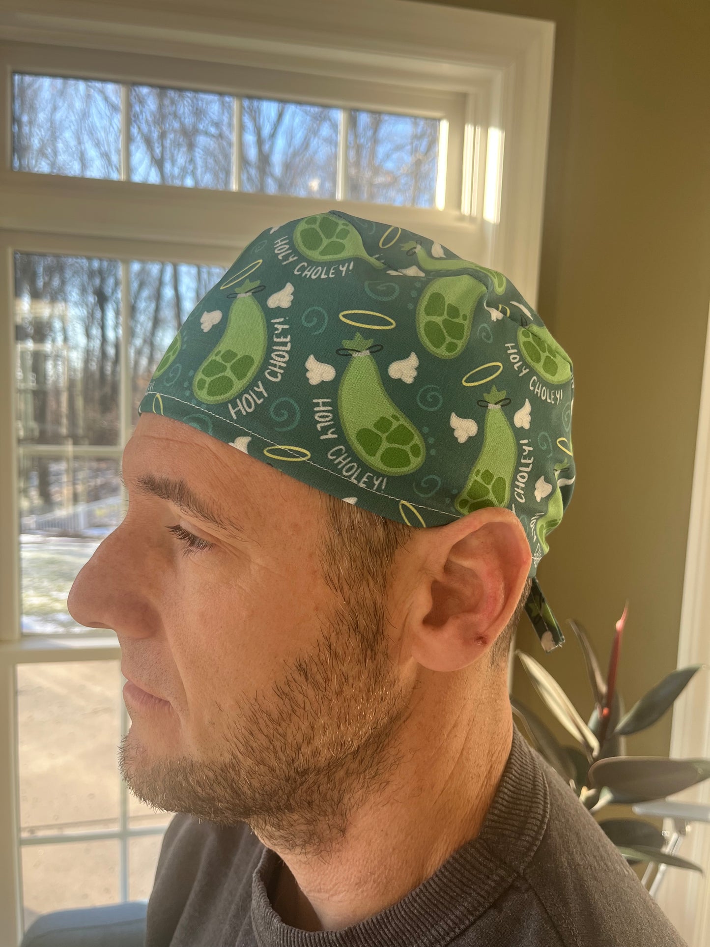 Holy choley chole gall bladder skull scrub cap mens