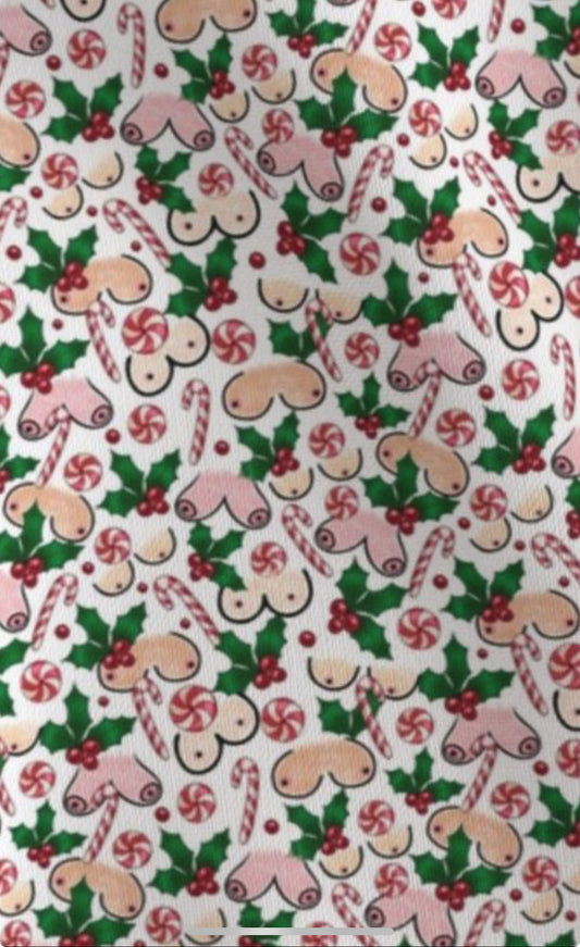 Tits the season Christmas breast plastic surgeon ponytail scrub cap womens