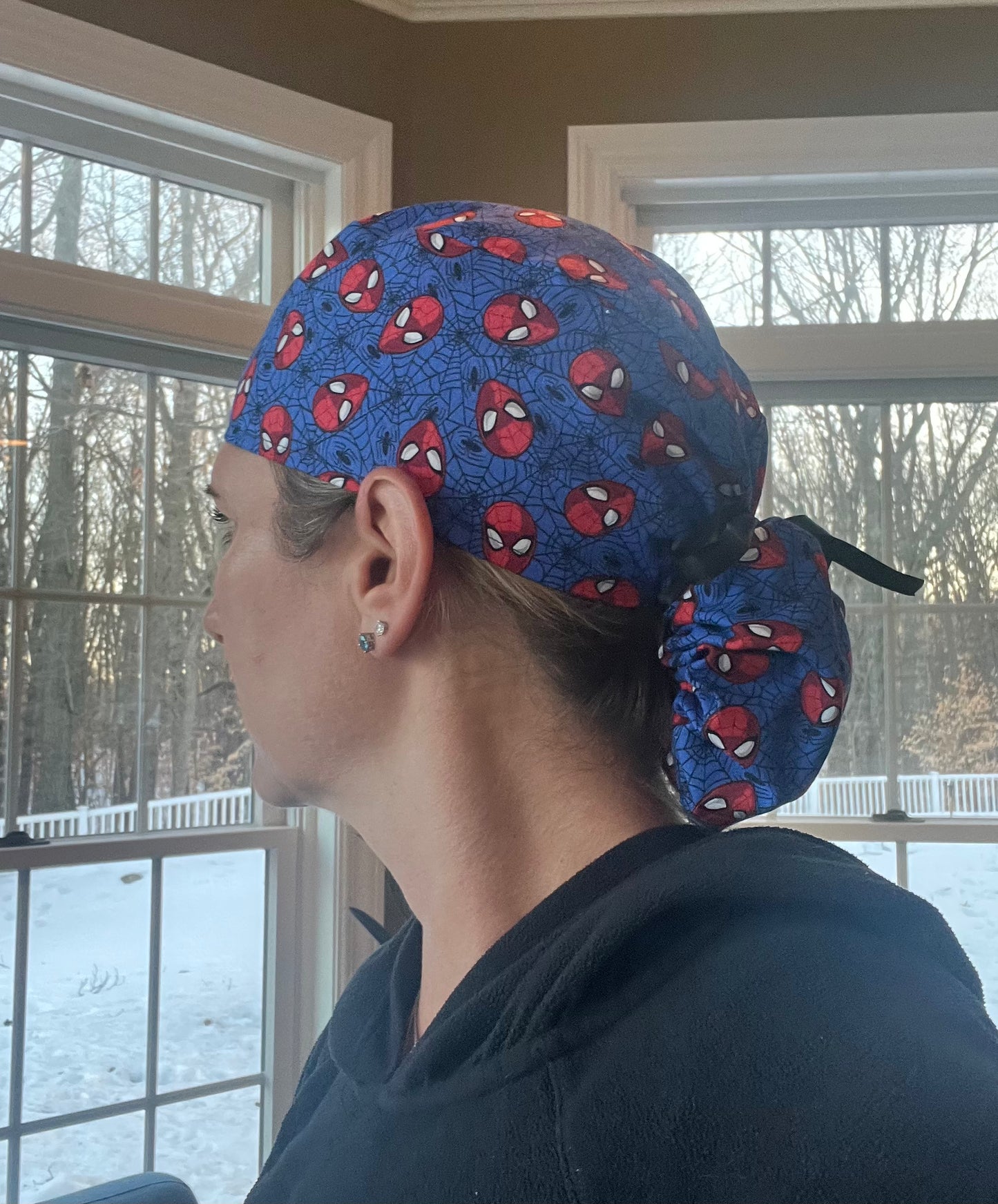 SPIDER-MAN ponytail scrub cap womens