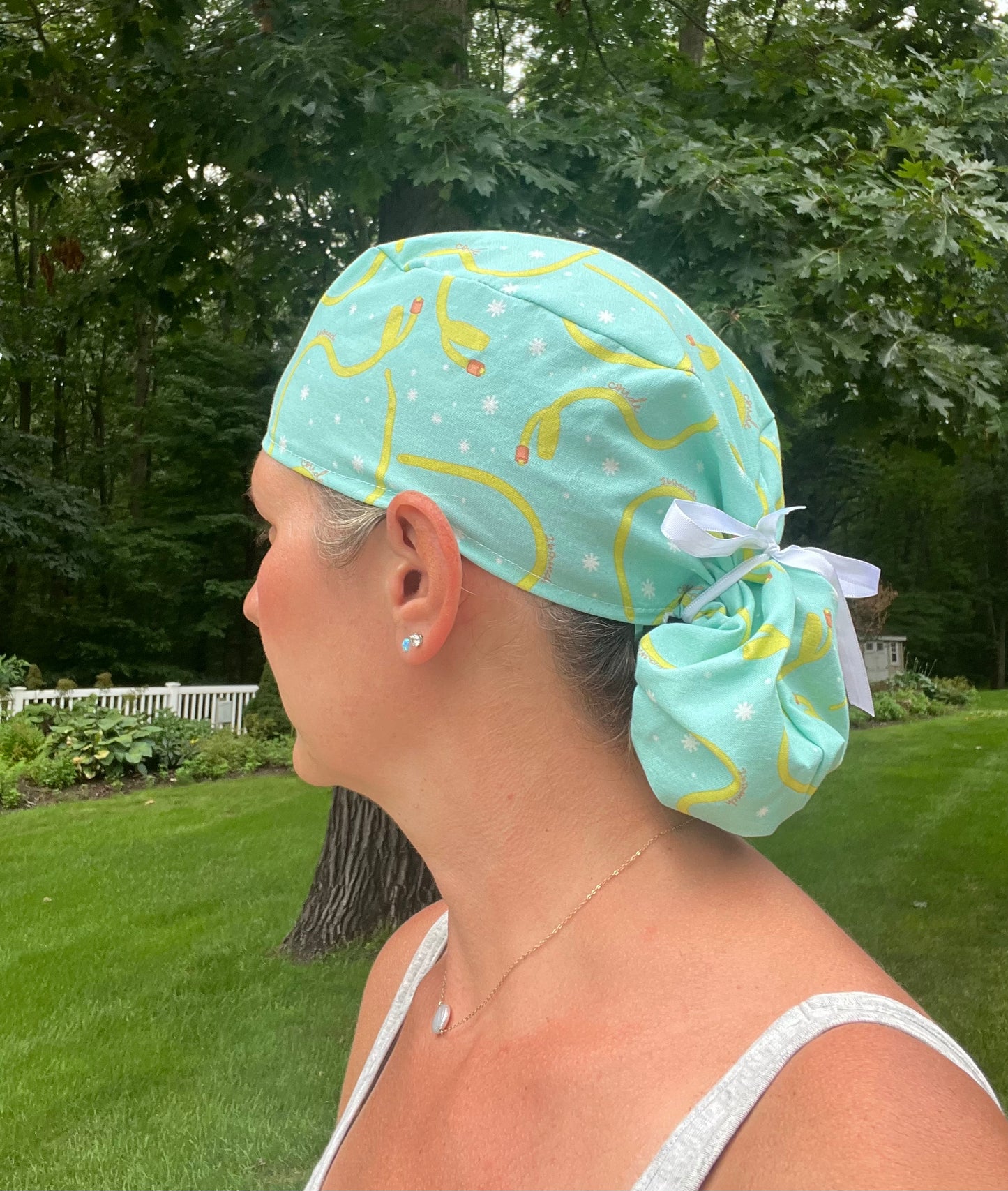 Urology urologist foley catheters ponytail scrub cap womens