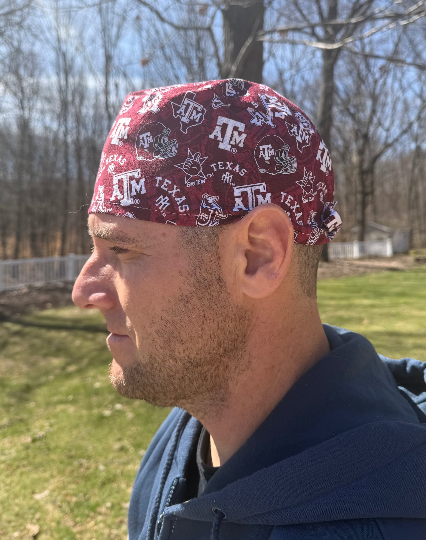 Texas A&M University Aggies skull scrub cap mens