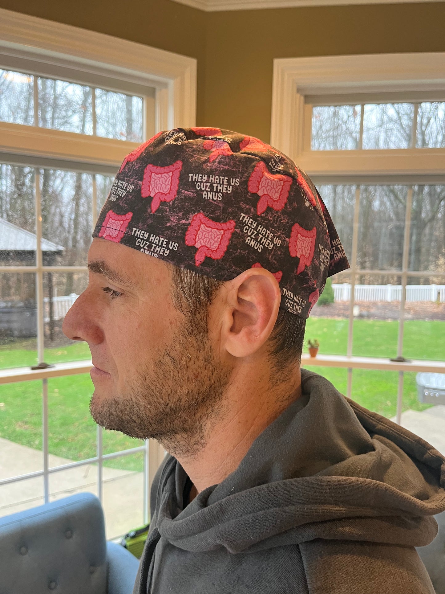 They hate us cuz they anus colorectal skull scrub cap mens