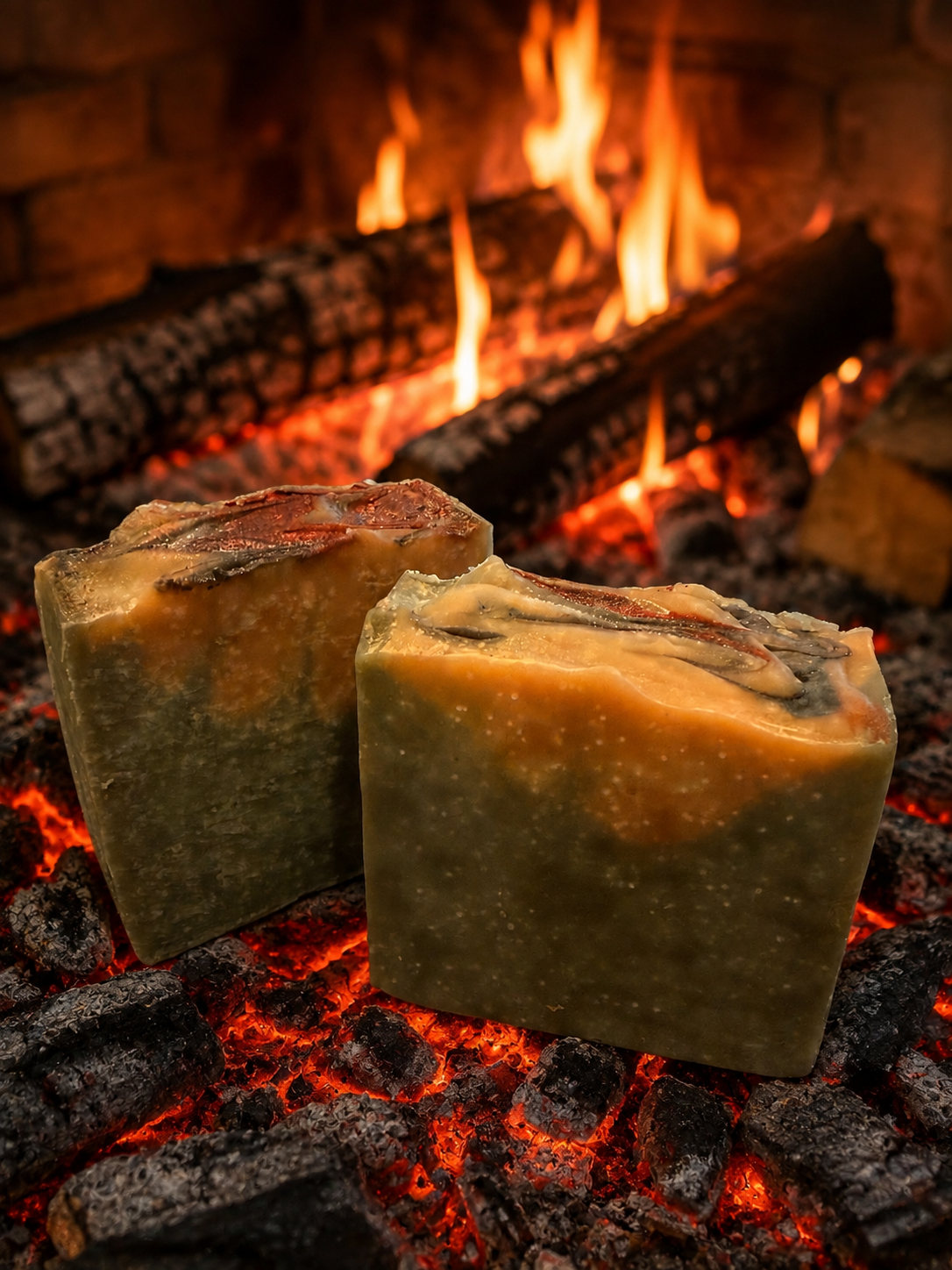 BONFIRE BLISS handmade artisan shea butter moisturizing soap bar