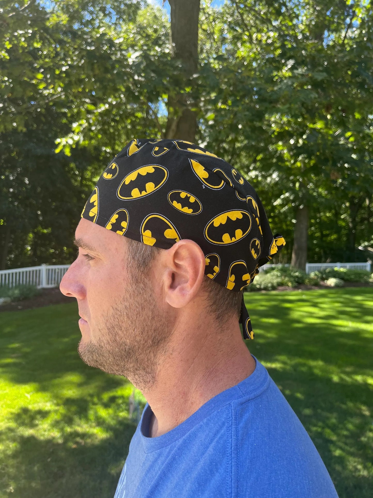 Batman black skull scrub cap mens