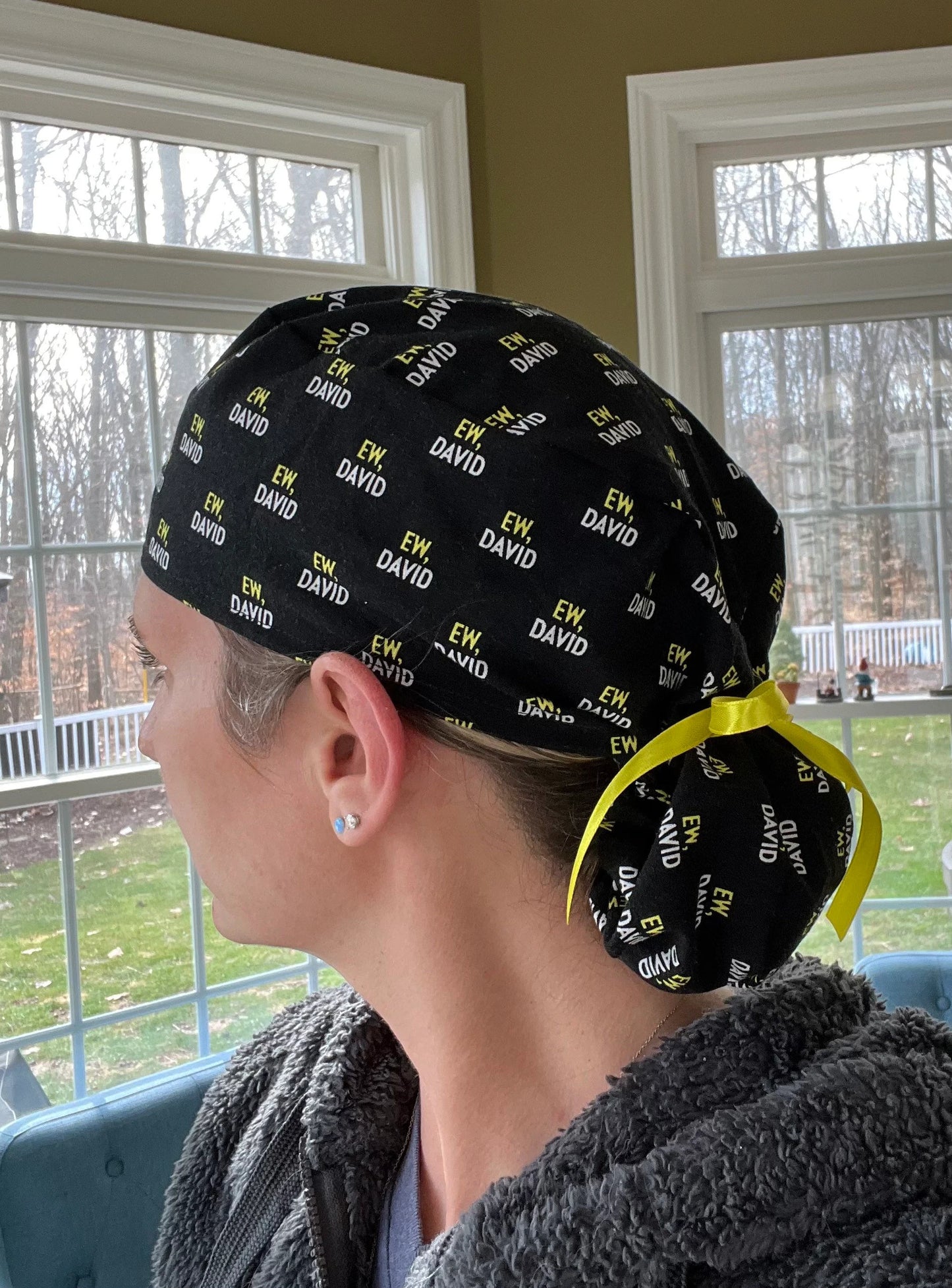 Ew david Schitt's Creek ponytail scrub OR cap womens