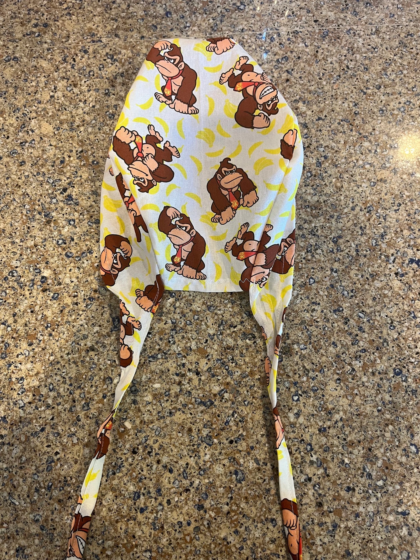 Donkey Kong banana skull scrub cap mens