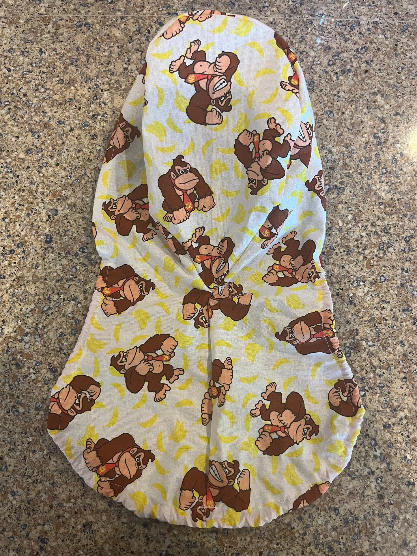 Donkey Kong banana ponytail scrub cap womens