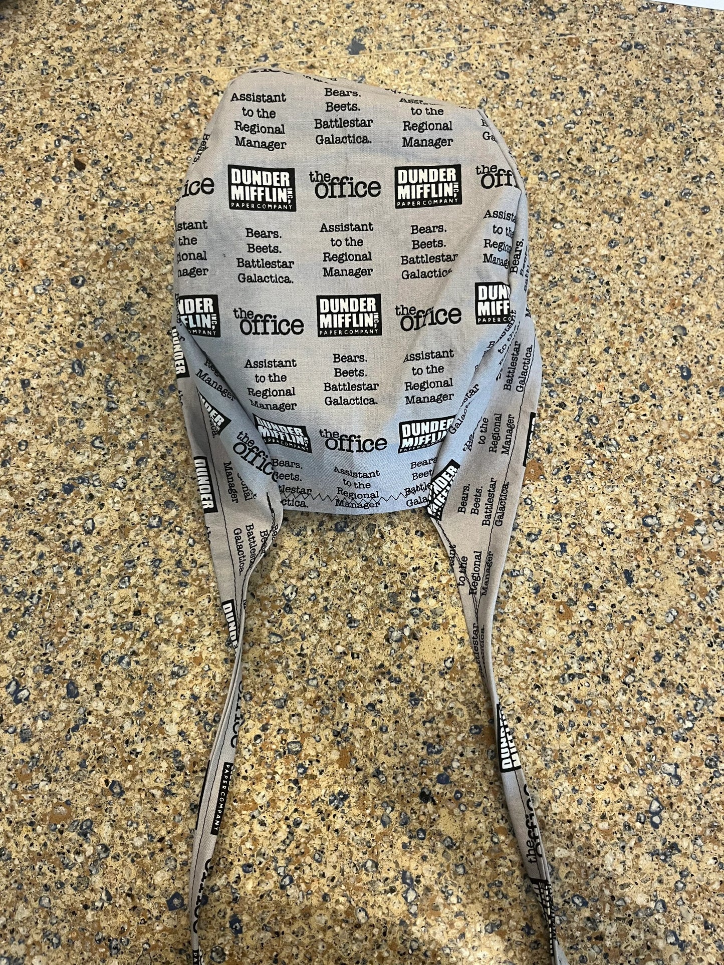 Dunder Mifflin grey assistant to the regional manager the office skull scrub cap mens