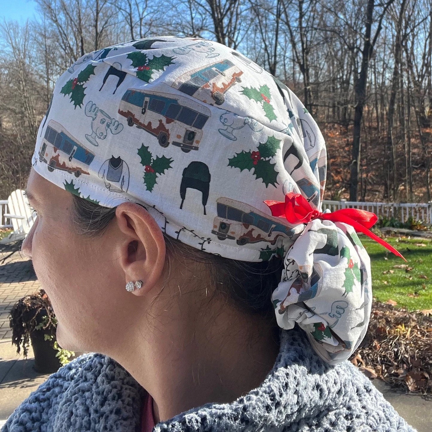 Cousin eddie christmas vacation ponytail scrub cap womens