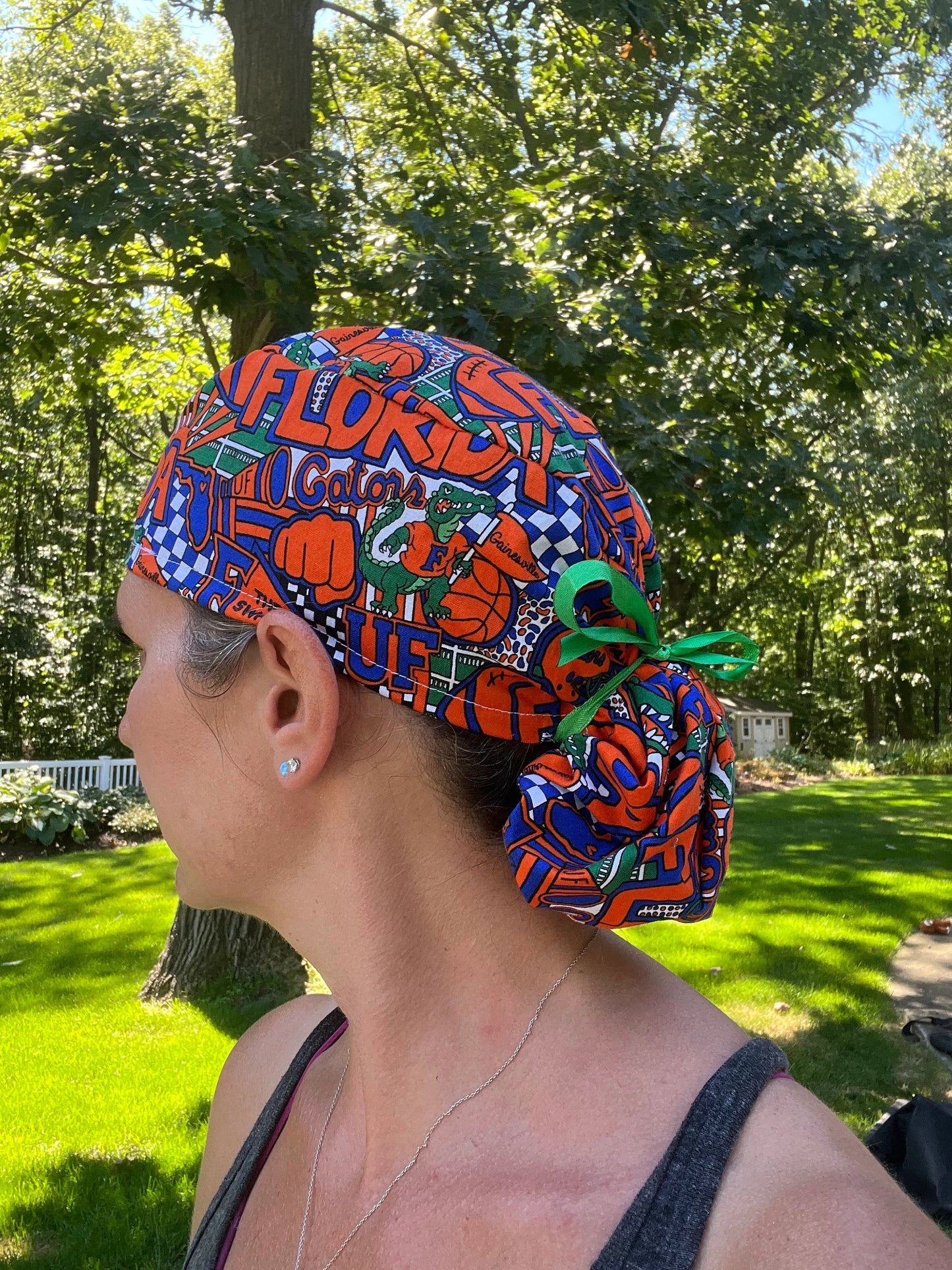 Florida State University FSU gators ponytail scrub cap womens