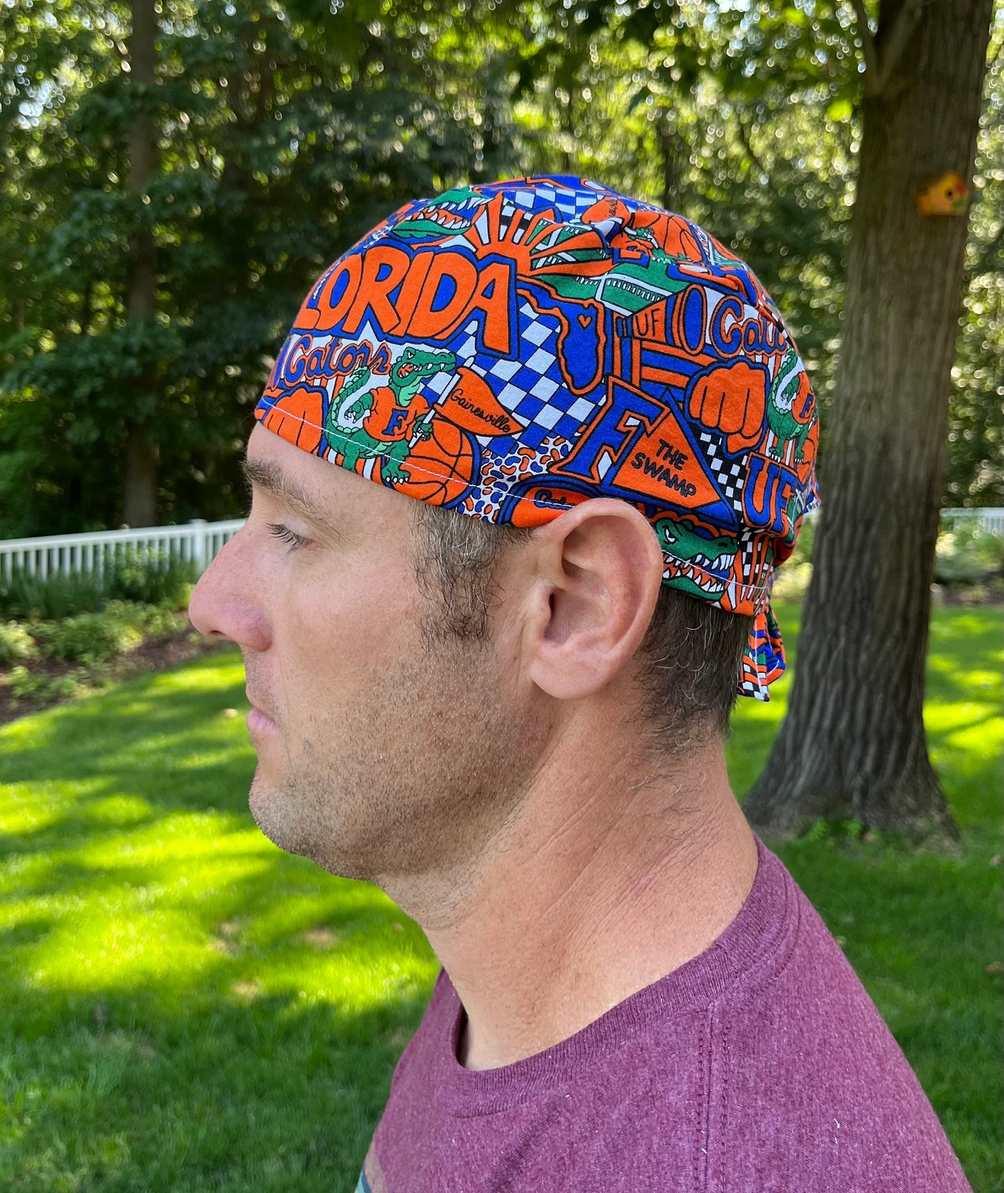 Florida State University FSU gators skull scrub cap mens