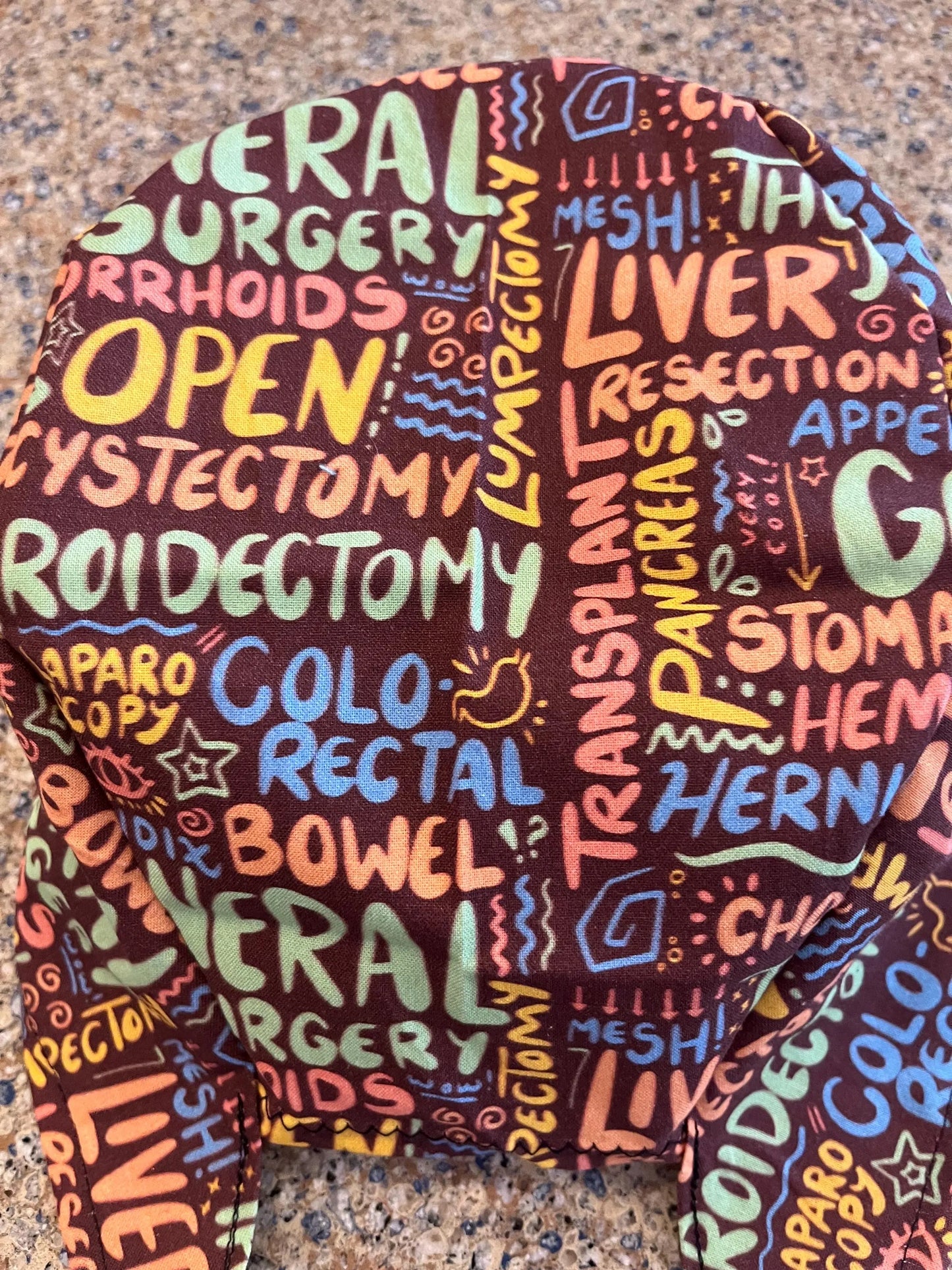 General surgery gall bladder chole hernia skull scrub cap mens
