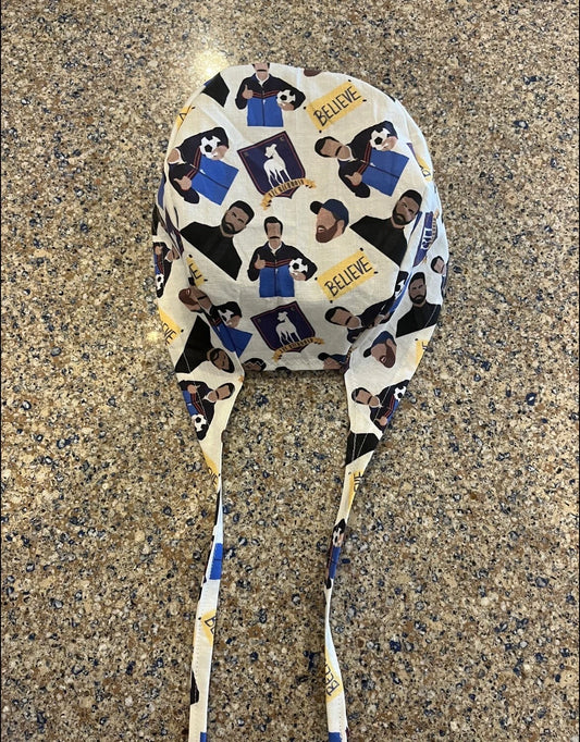 Ted Lasso AFC richmond soccer believe skull scrub cap mens