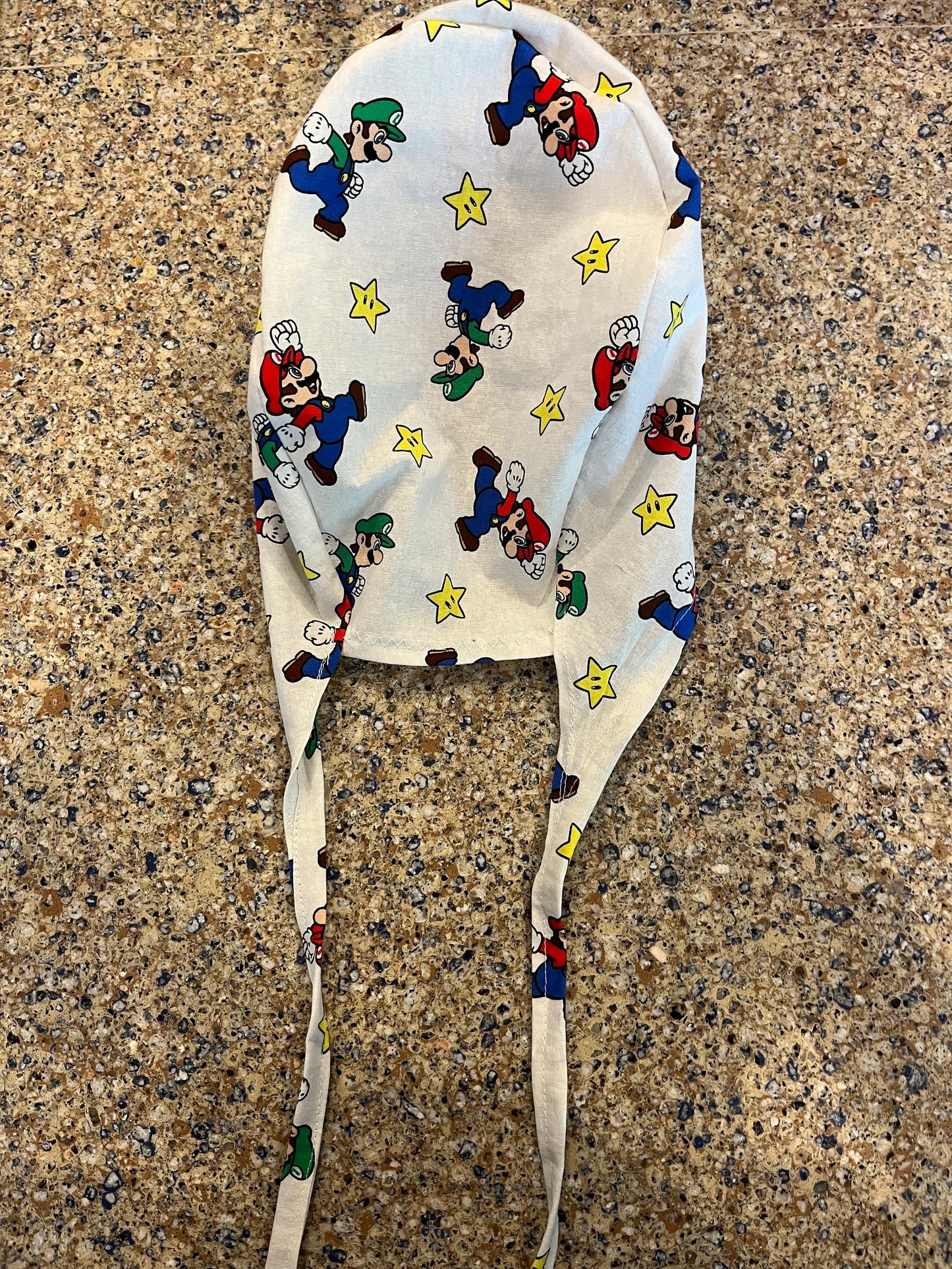 Mario and Luigi brothers skull scrub cap mens