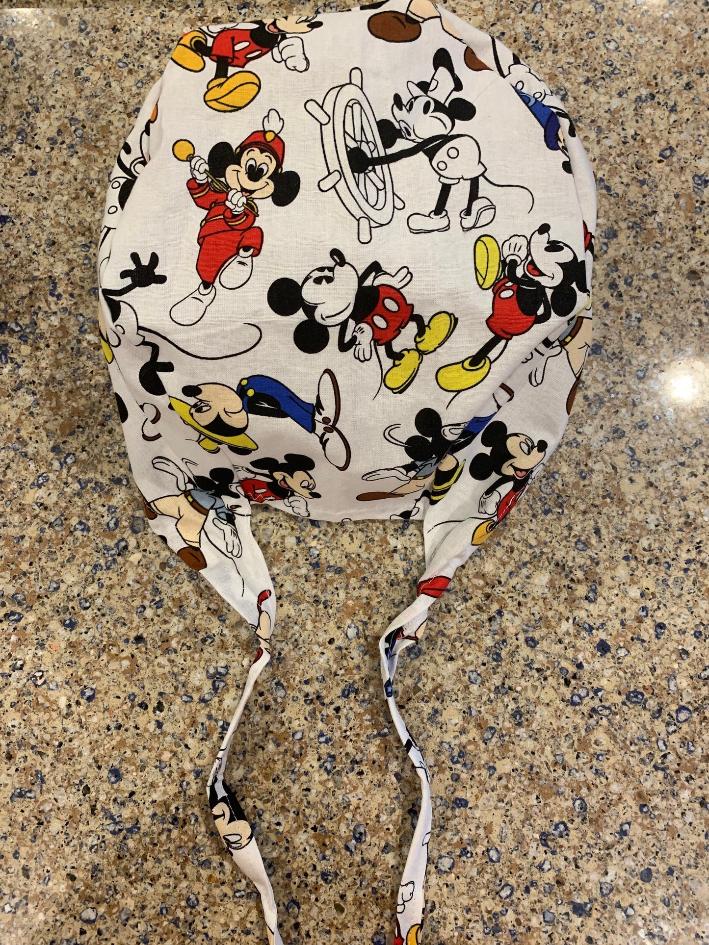 Mickey Mouse through the years skull scrub cap mens