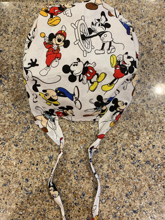 Mickey Mouse through the years skull scrub cap mens