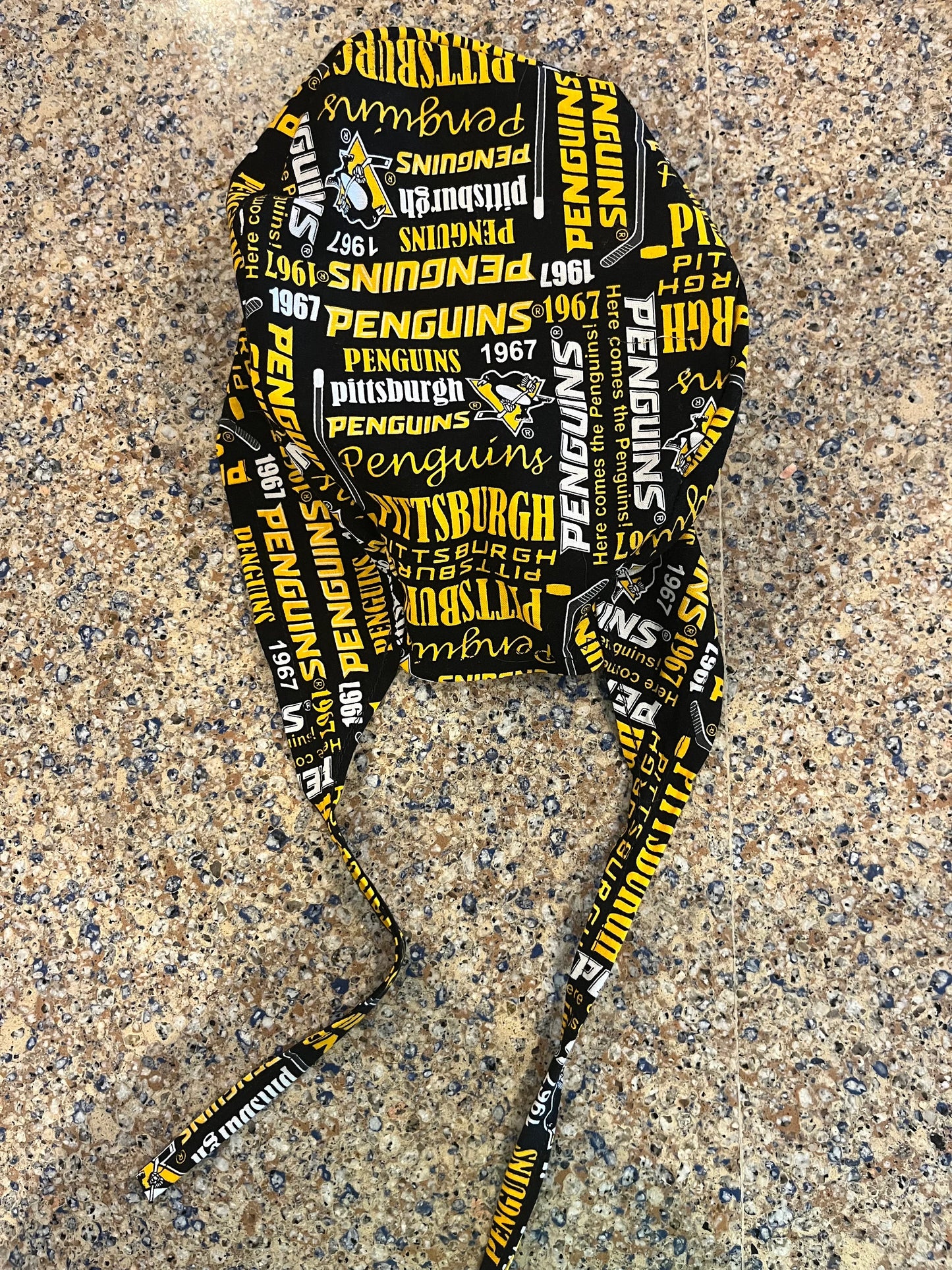 Pittsburgh Penguins hockey skull scrub cap mens