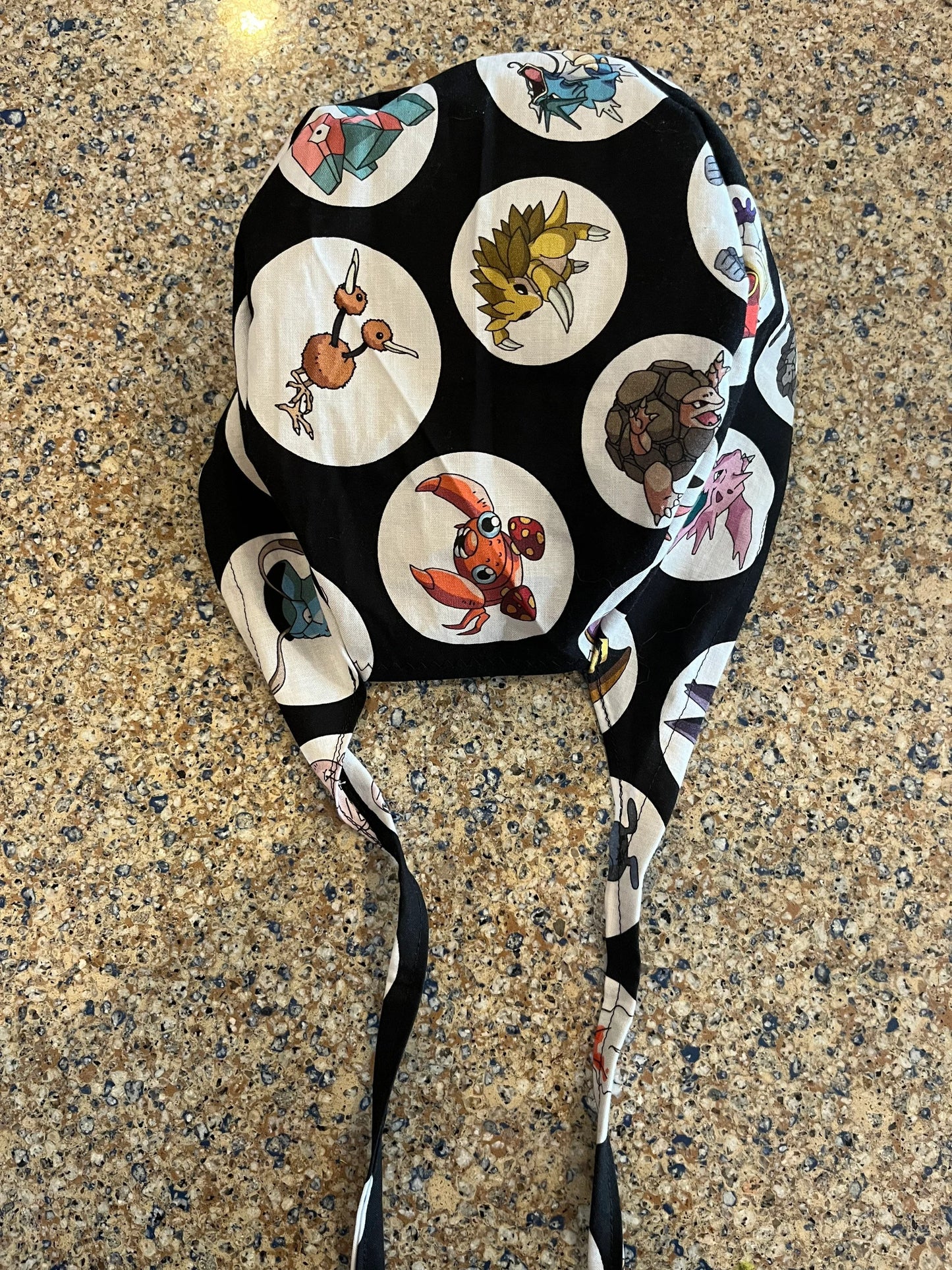 Trading card characters skull scrub cap mens