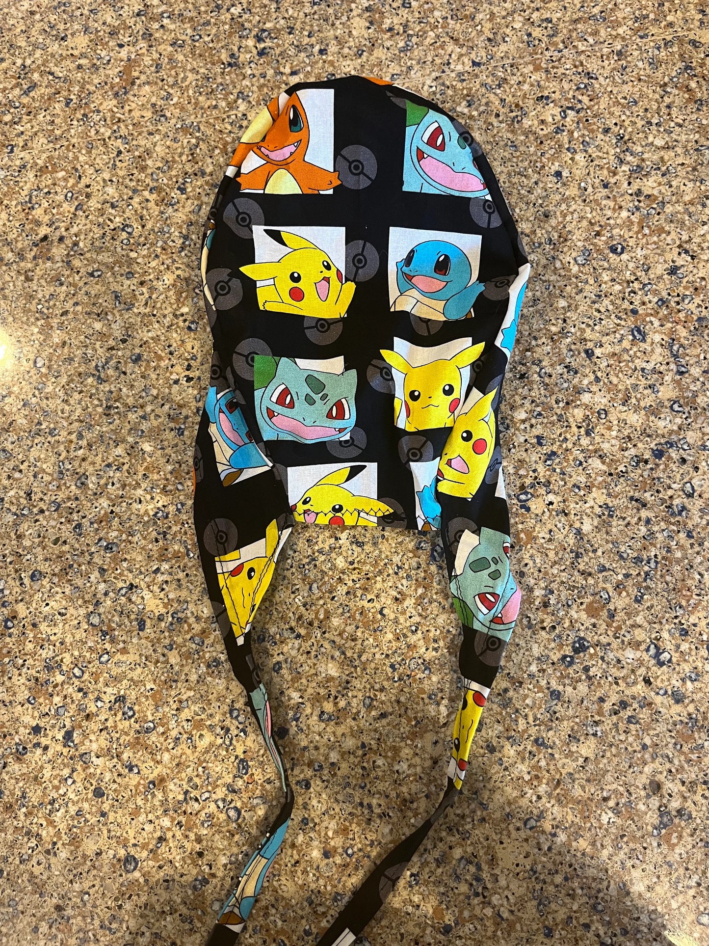 Trading card characters skull scrub cap mens