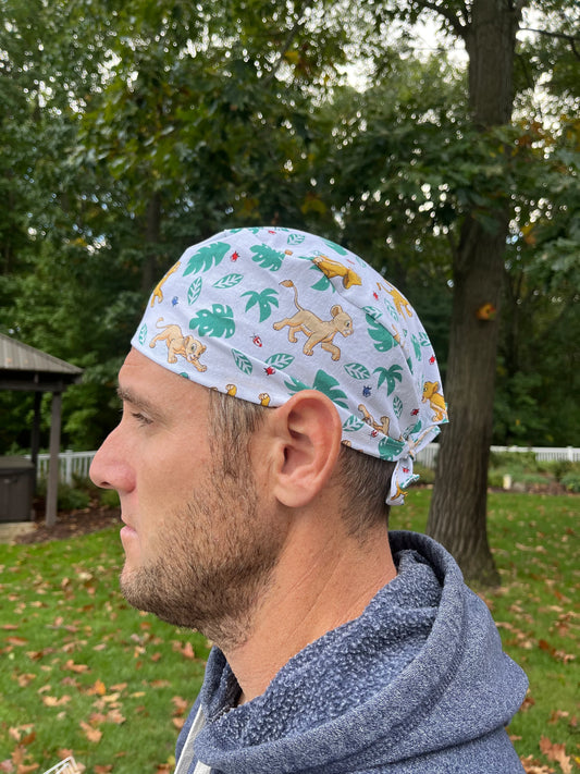 Lion King simba nala skull scrub surgical cap mens