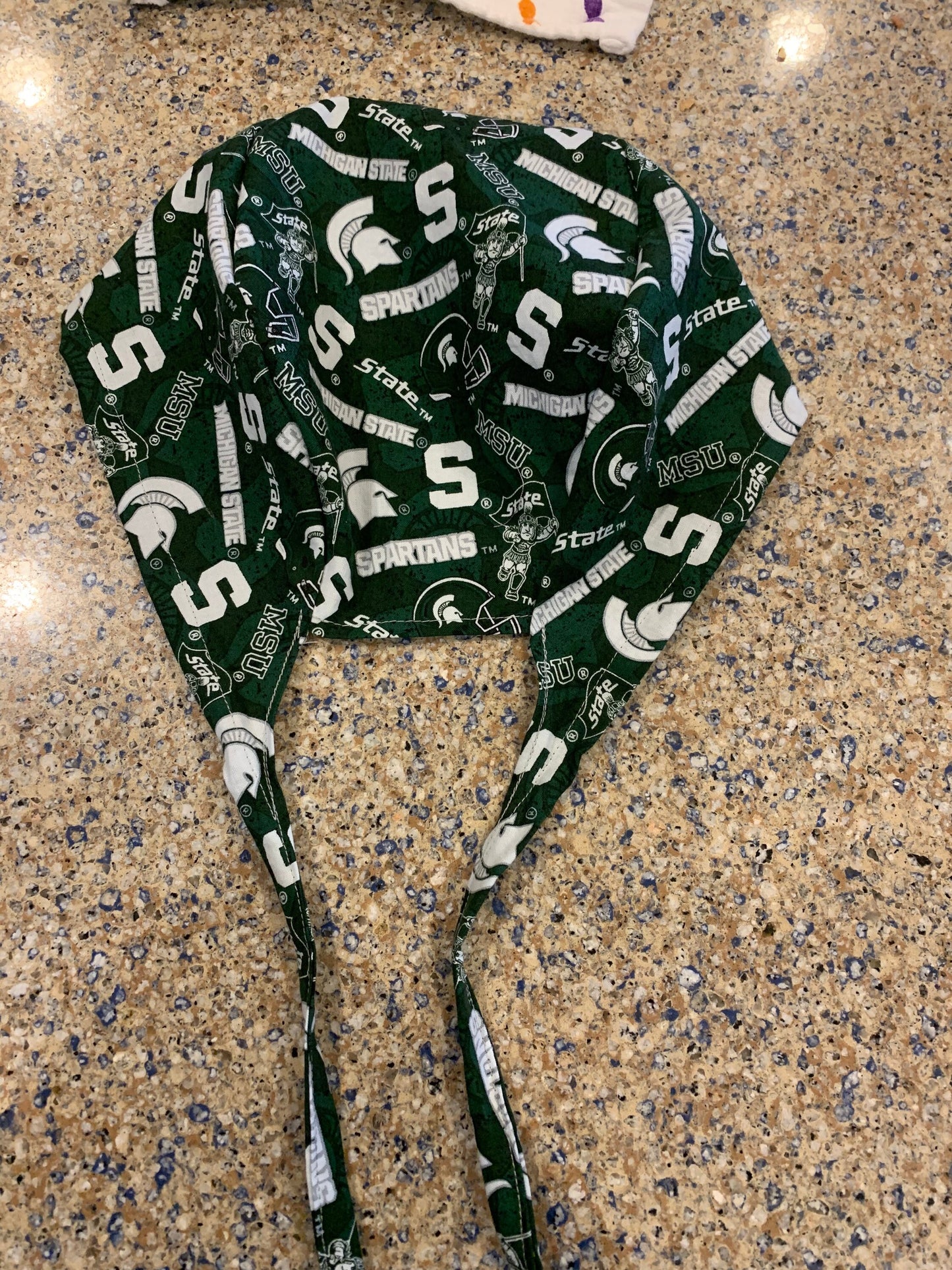 Michigan State University Spartans MSU skull scrub cap mens