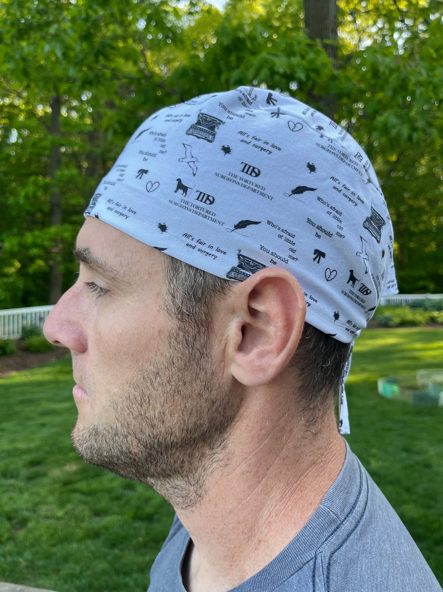 Taylor Swift Tortured surgeons department poets eras skull scrub cap mens