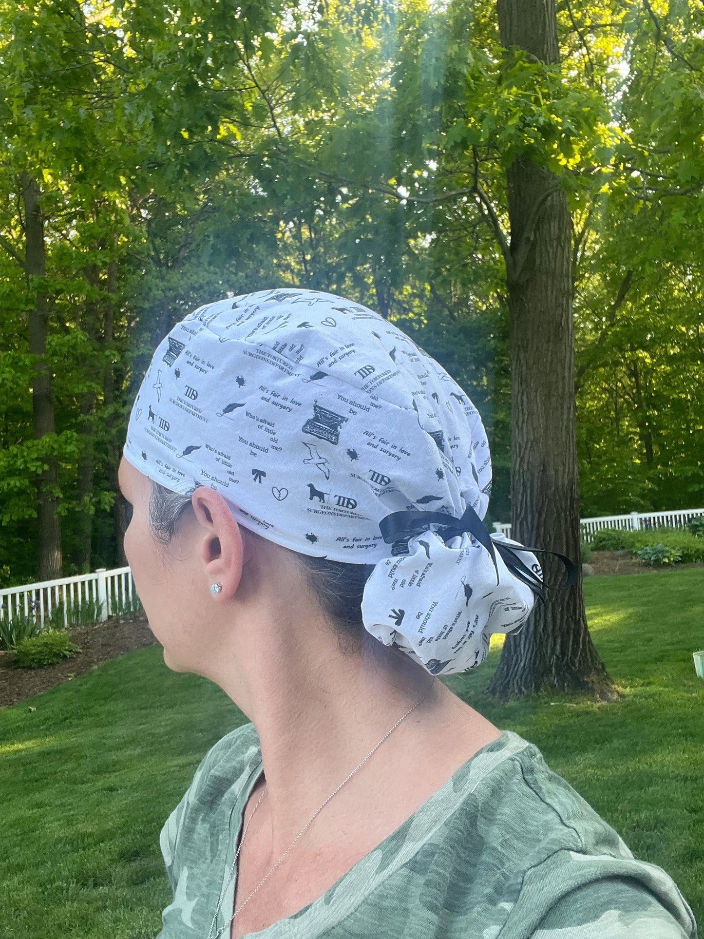 Taylor Swift Tortured surgeons department poets eras ponytail scrub cap womens
