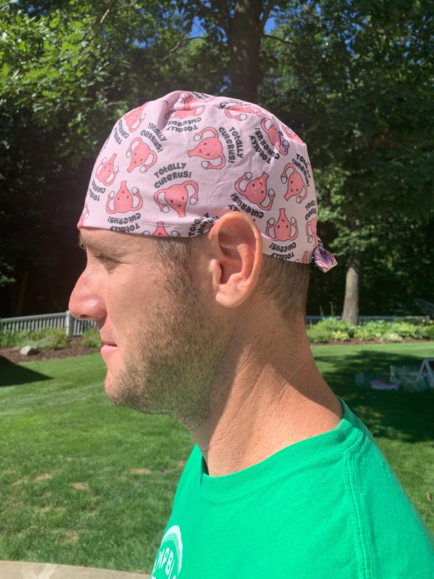 Totally cuterus uterus obgyn skull scrub cap mens