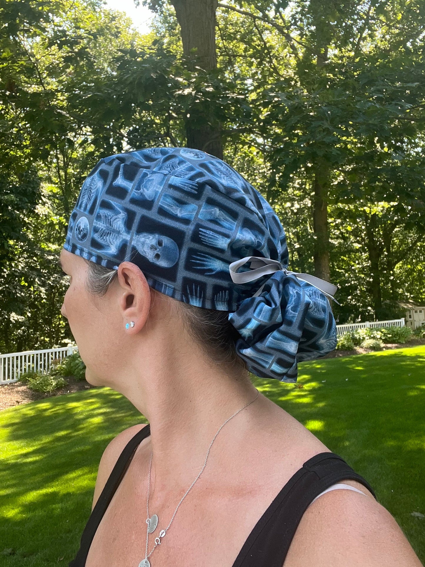 XRAY radiology ortho ponytail scrub cap womens
