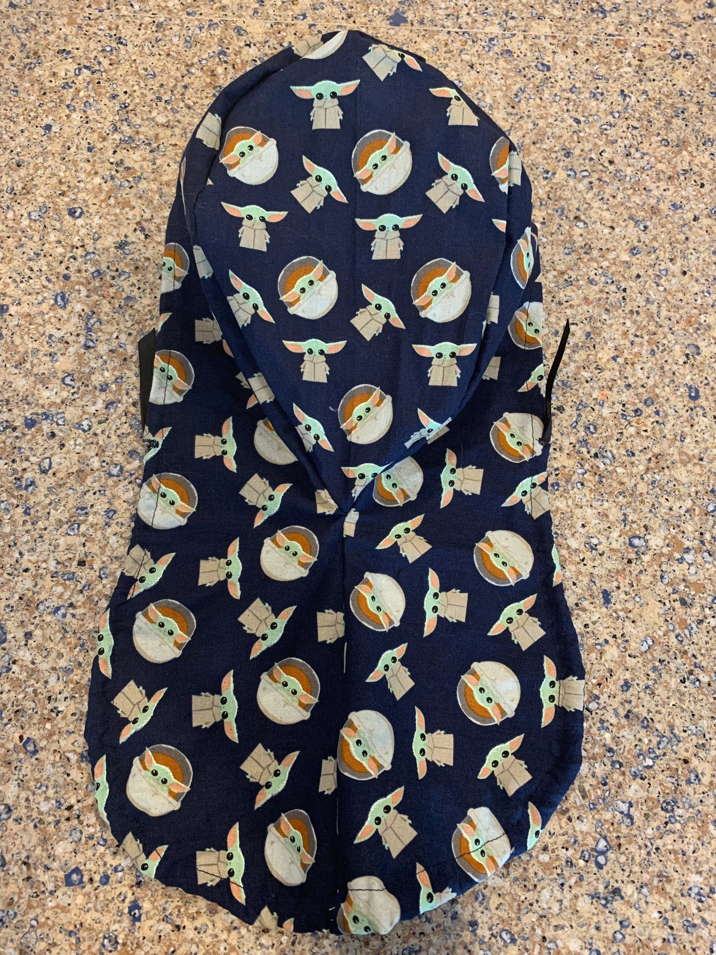 Baby yoda grogu Mandalorian Star Wars blue ponytail scrub cap womens
