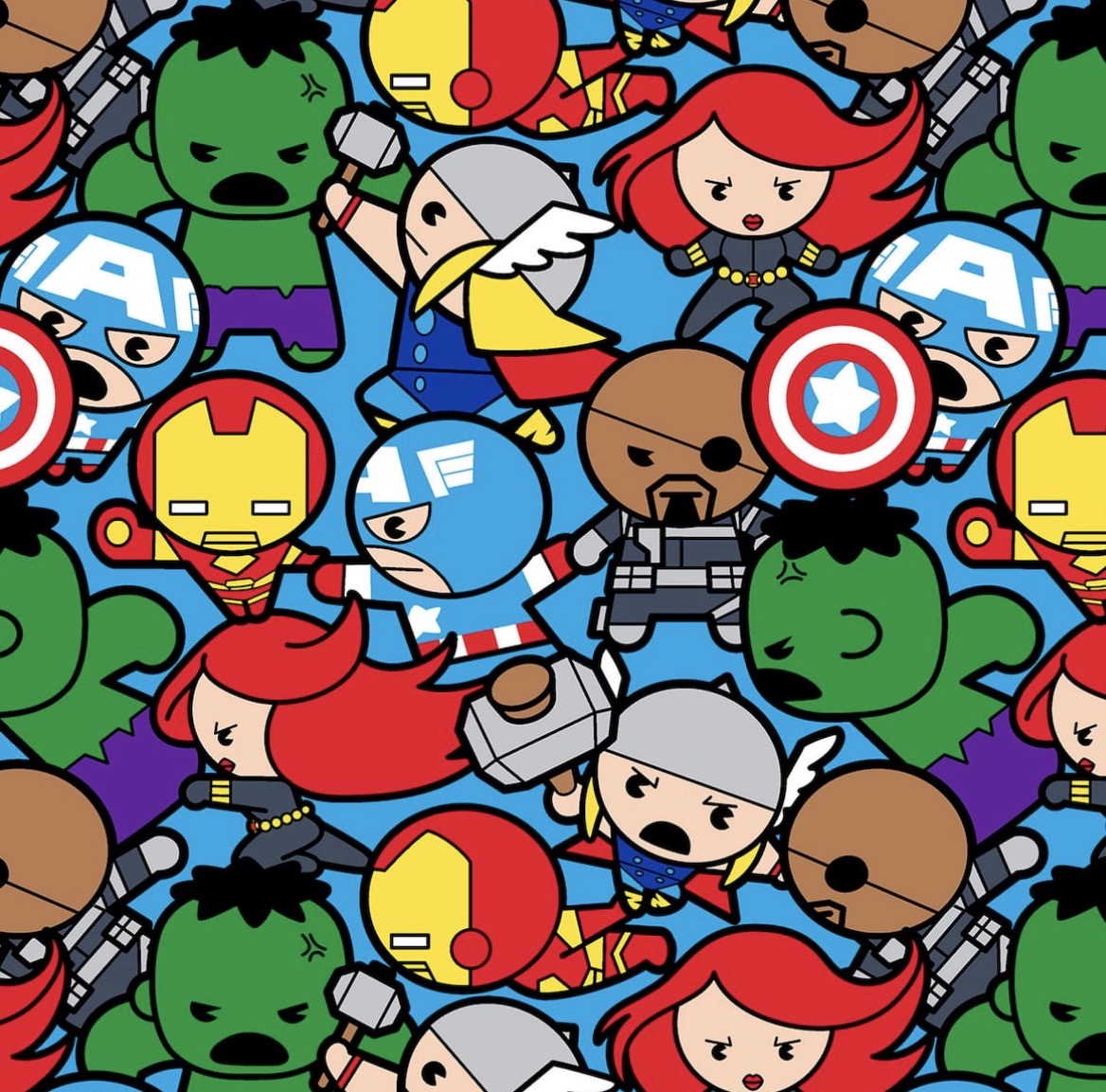 Marvel kawaii characters iron man hulk ponytail scrub cap womens