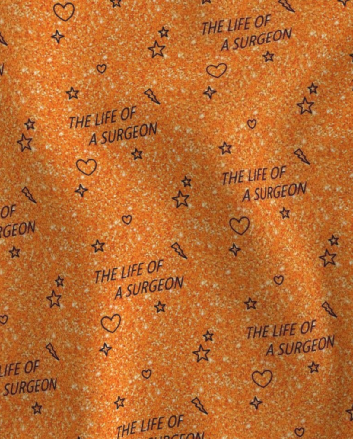 *Preorder* Taylor Swift life of a surgeon orange glitter print ponytail scrub cap womens