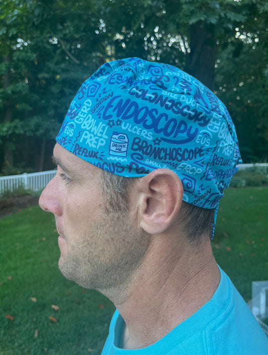 Endoscopy GI Colonoscopy skull scrub cap mens