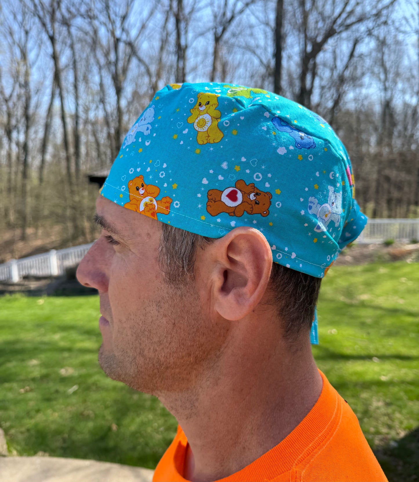 CARE BEARS cartoon skull scrub cap mens