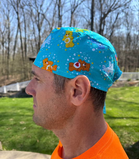 CARE BEARS cartoon skull scrub cap mens