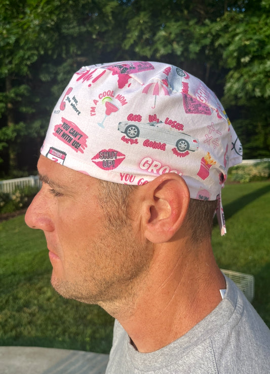 Mean Girls skull scrub cap mens