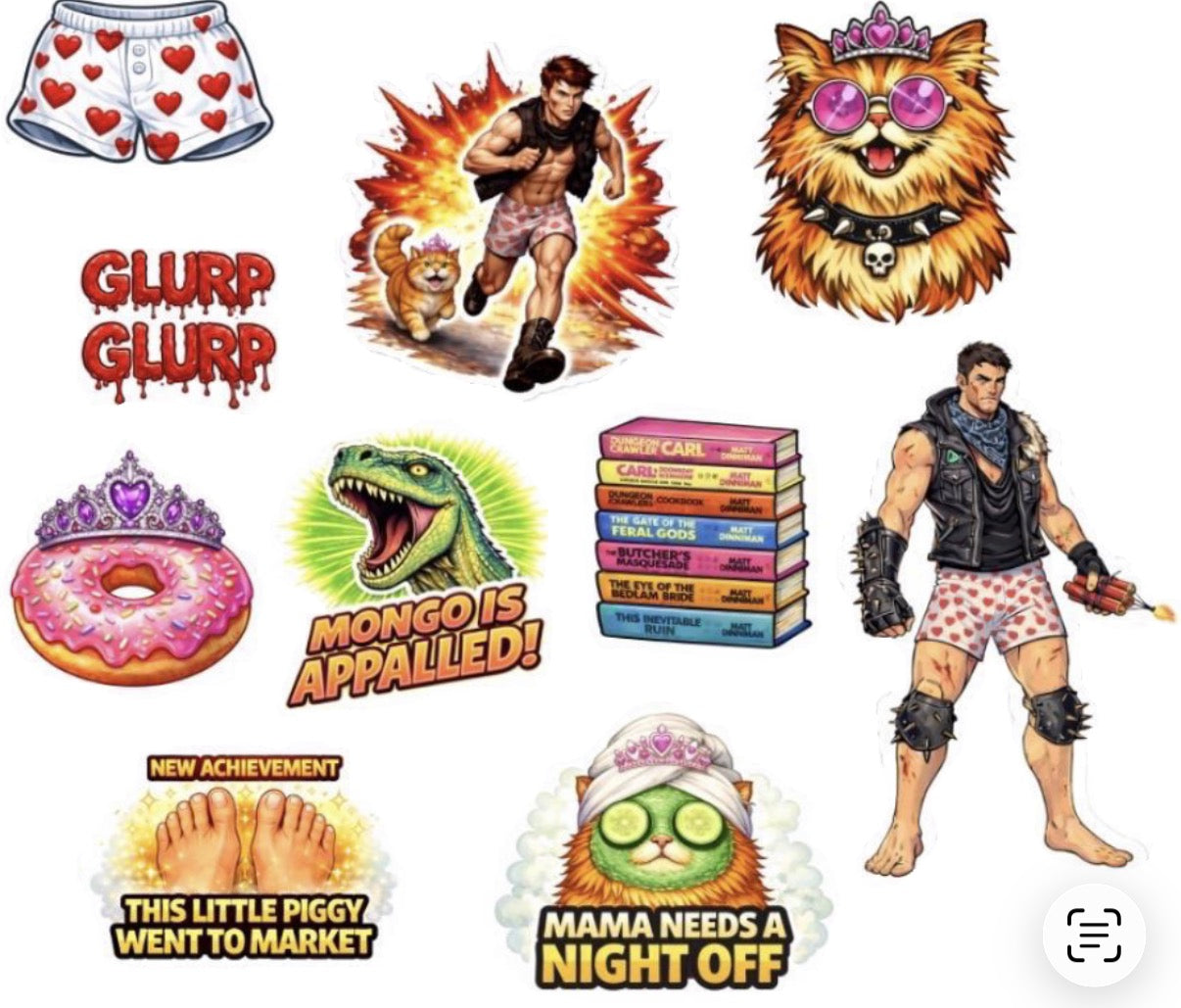 *PREORDER* Dungeon crawler Carl princess donut skull scrub surgical OR hat surgery cap mens