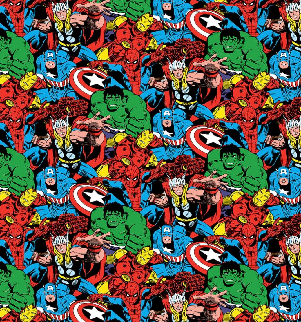 Marvel Comic movie heroes Thor hulk iron man characters skull scrub cap mens