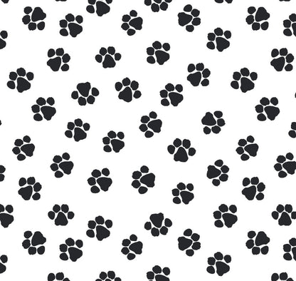 Black white paws ponytail scrub cap womens