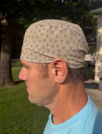 Petoskey stone Michigan skull scrub hat surgery cap mens