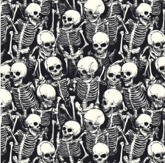 Skeletons and skulls ponytail scrub cap womens
