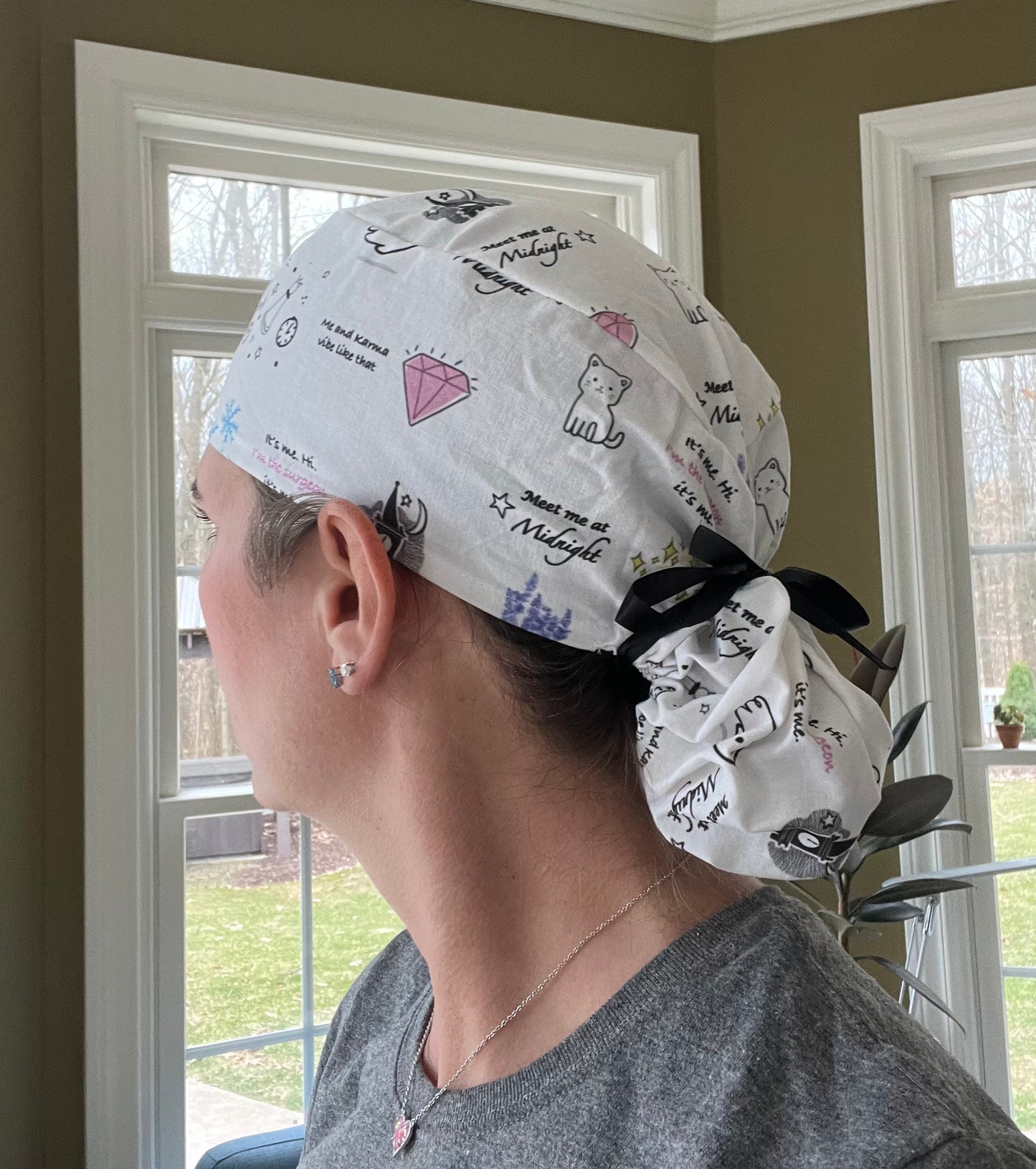 Taylor Swift I’m the surgeon it’s me midnights eras ponytail scrub cap womens