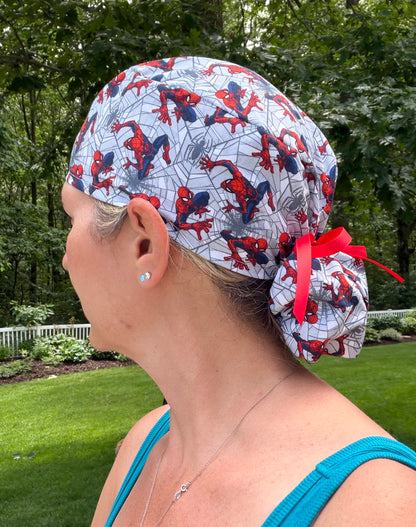 SPIDER-MAN ponytail scrub cap womens