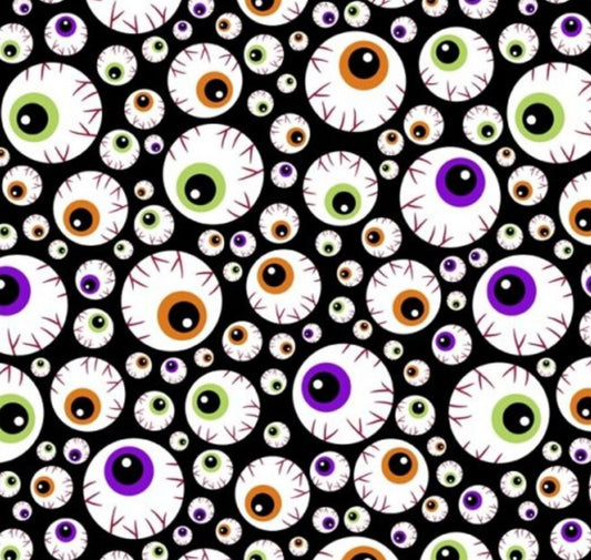 Eyeballs eye ophtho spooky ponytail scrub cap womens