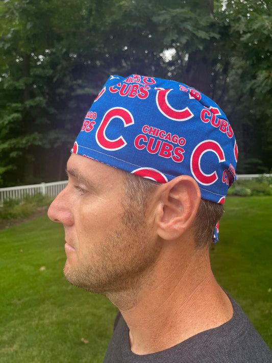 Chicago Cubs skull scrub cap mens