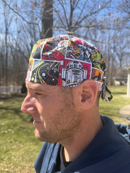 Star Wars comic chewy droids skull scrub hat surgery cap mens
