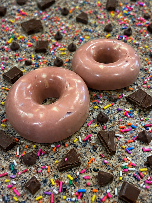 CHOCOLATE CONFETTI DONUT handmade artisan goat milk moisturizing soap bar