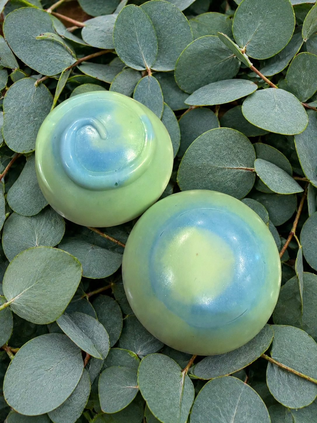 2 BARS Homemade EUCALYPTUS SPEARMINT goat milk moisturizing soap bar